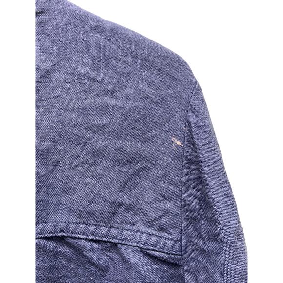 Ellen Tracy Linen Top Double Pocket 3/4 Sleeves Blouse Size 1X - Picture 7 of 11